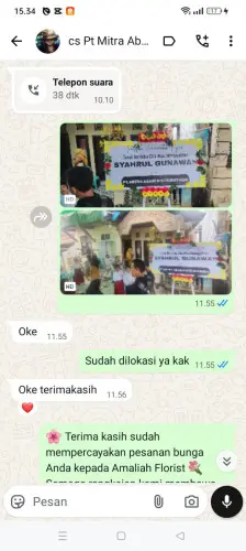 Testimonial Papan Bunga cibubur