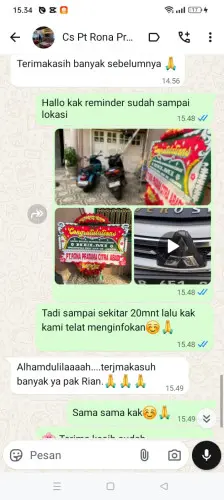 Testimonial Papan Bunga cibubur